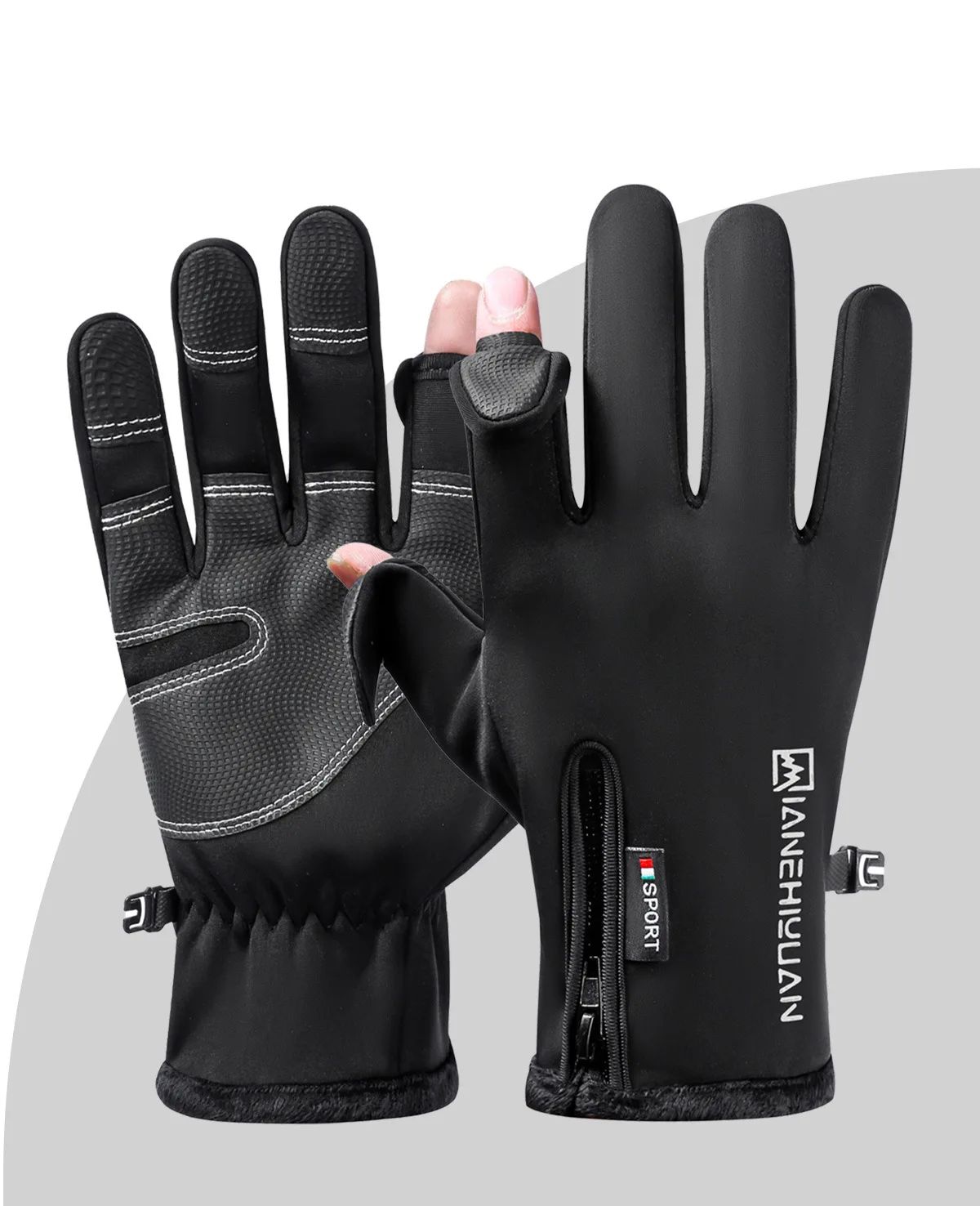 Ski Glove Waterproof - Guanti da Ciclismo per Uomo, Touch