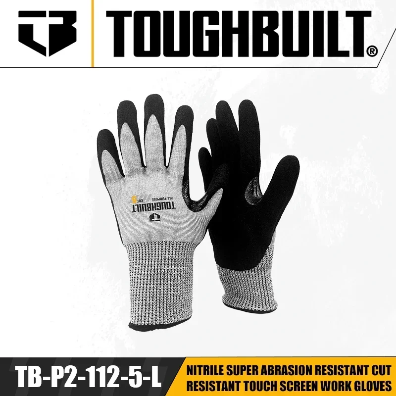 Nitrile Mechanic Glove - TOUGHBUILT TB-P2-112-5-L/S/M Guanti da Lavoro in