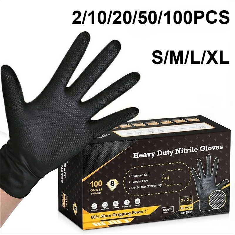 Nitrile Mechanic Glove - Guanti in nitrile nero industriale resistente