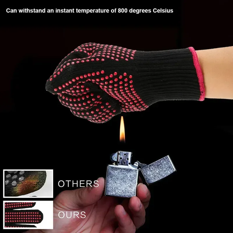 Oven Mitt Silicone - 1 paio di guanti da barbecue