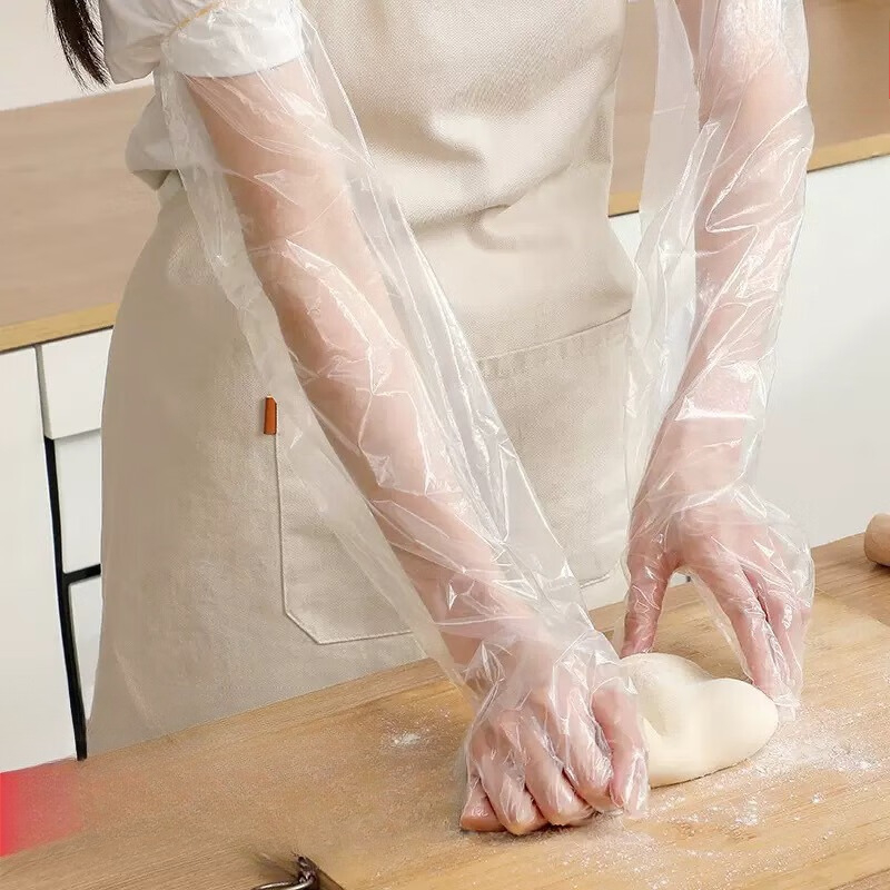 Rubber Glove Cleaning - 30 Guanti Monouso Protettivi per Braccia,