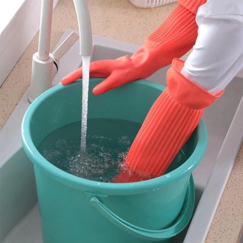Rubber Glove Cleaning - Guanti lunghi riutilizzabili in gomma per