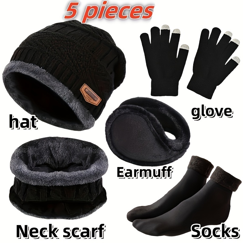 Winter Glove Insulated - Cappello invernale da uomo, sciarpa invernale