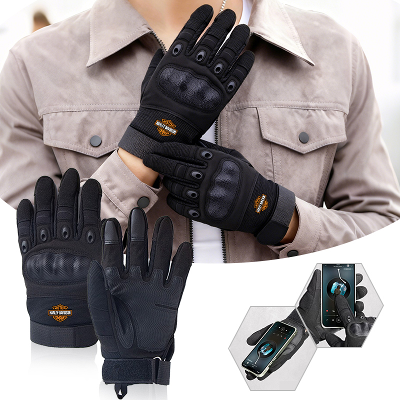 Leather Driving Glove - Guanti da Moto in Vera Pelle