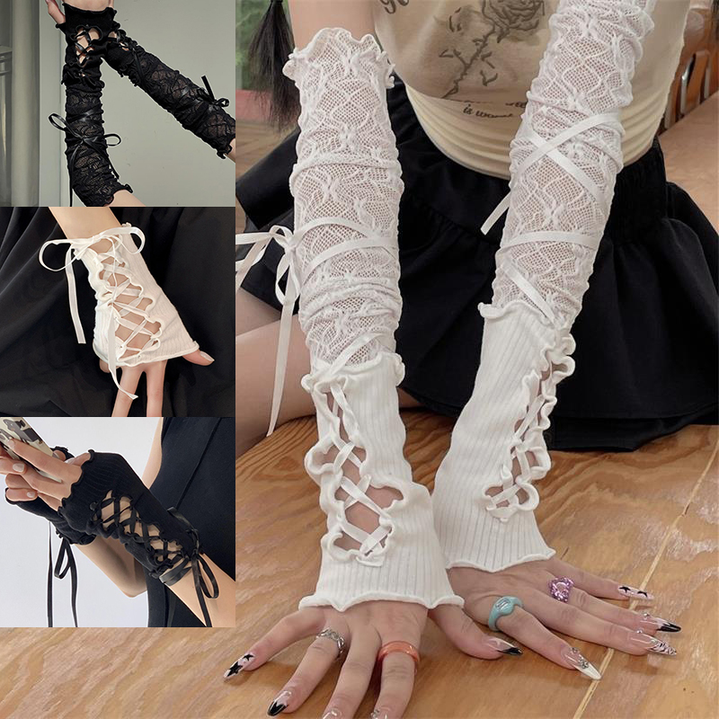Guanti senza dita con lacci pe - Fingerless Glove Knit recensione e prezzo