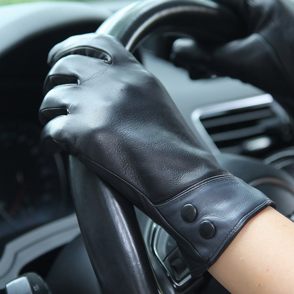 Guanti in vera pelle nera moda - Wool Glove Lined recensione e prezzo