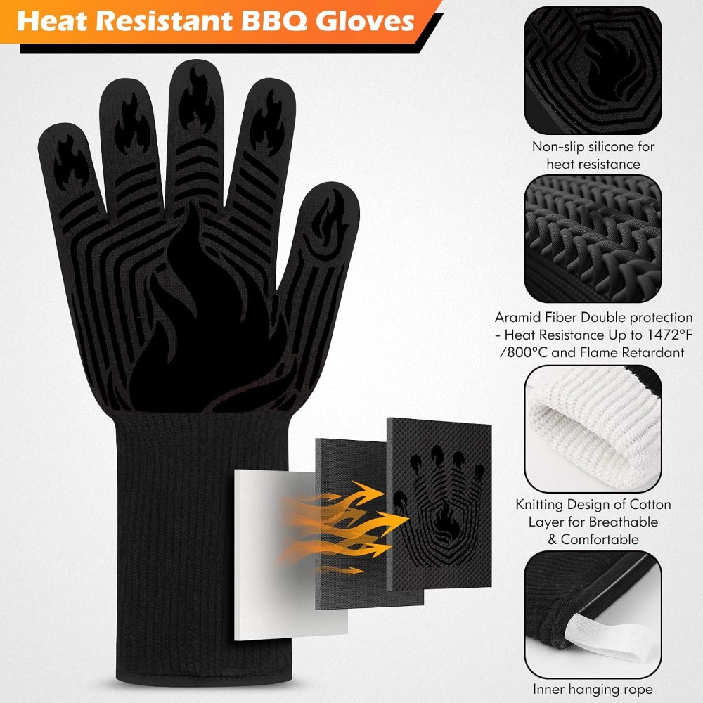 Guanti per Barbecue, 1472 ° Gu - Oven Mitt Silicone recensione e prezzo